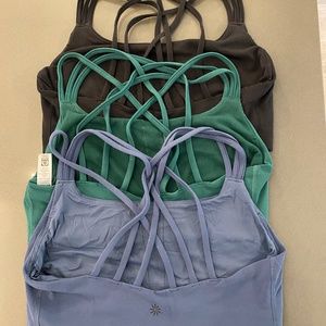 Athleta Hyper Focused Sports Bra S D-DD Strappy Back Moisture Wicking